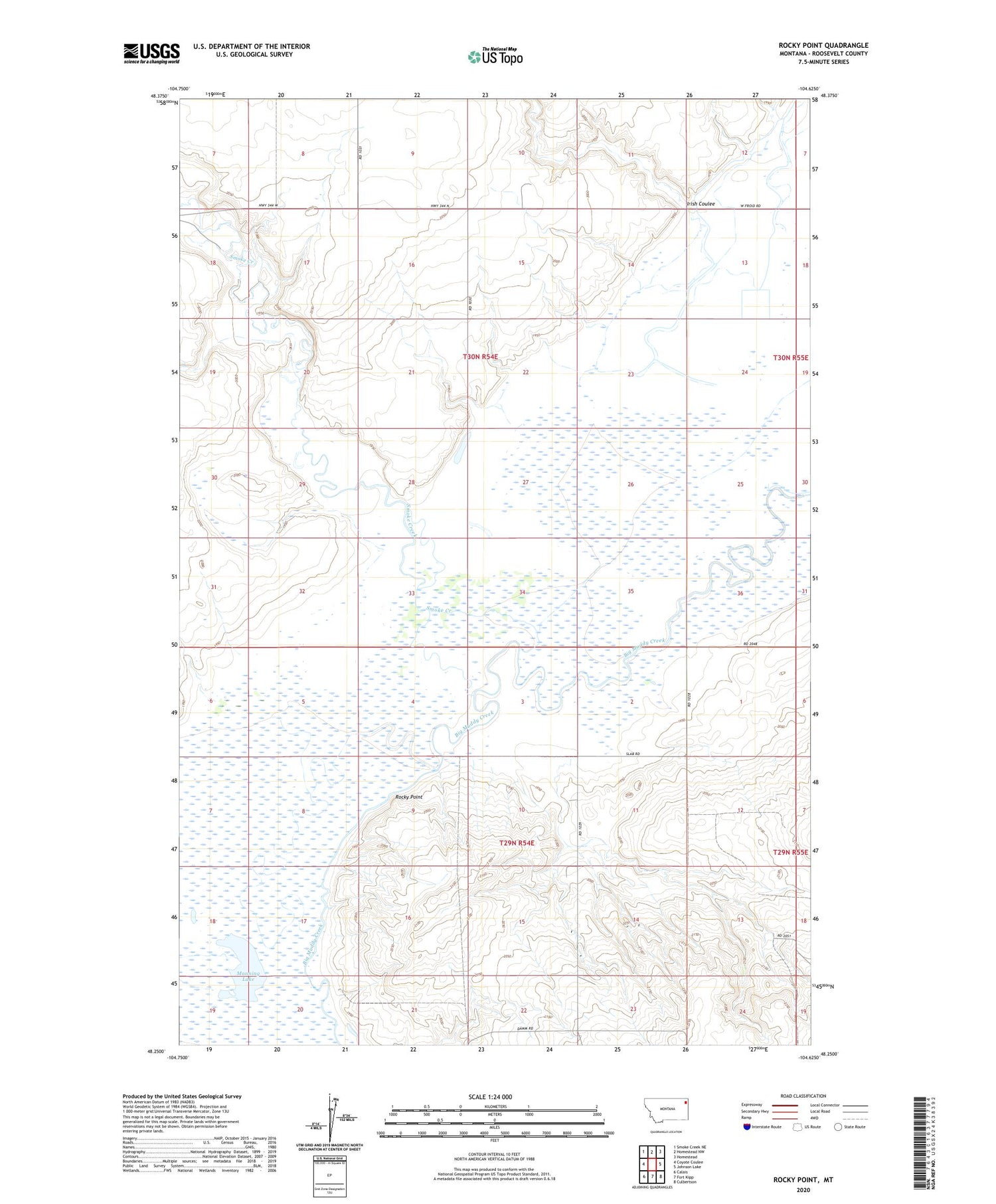 Rocky Point Montana US Topo Map Image
