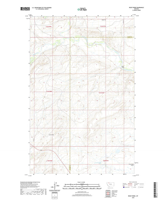 Rocky Ridge Montana US Topo Map Image