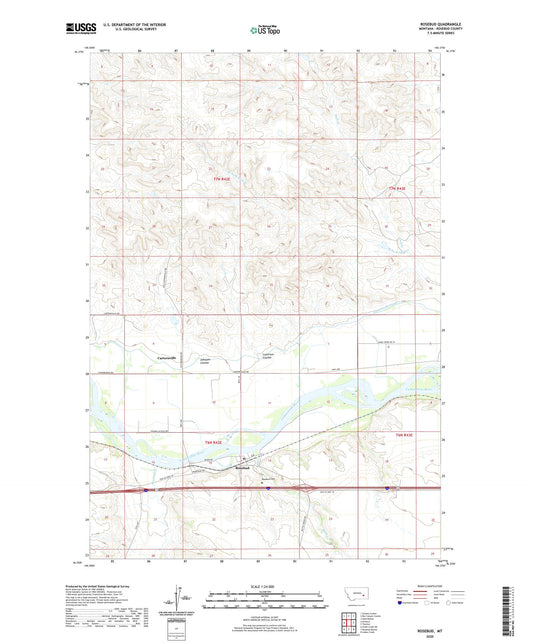 Rosebud Montana US Topo Map Image
