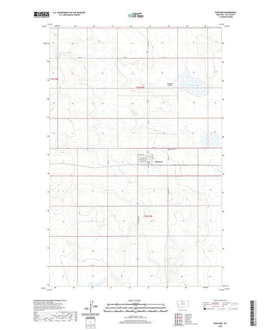 Rudyard Montana US Topo Map Image