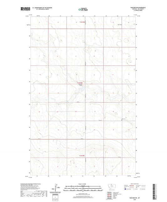 Rudyard NW Montana US Topo Map Image
