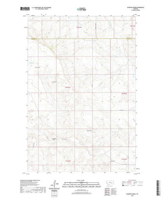 Ruskosky Ridge Montana US Topo Map Image
