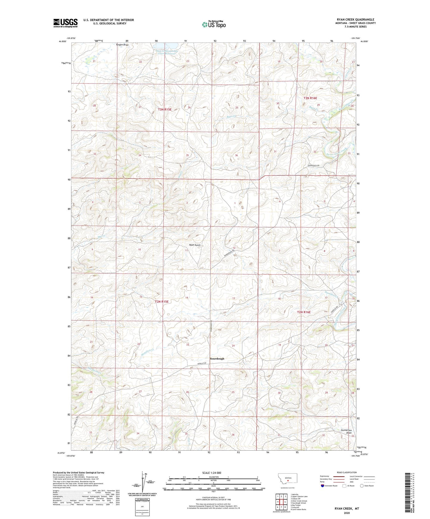 Ryan Creek Montana US Topo Map Image