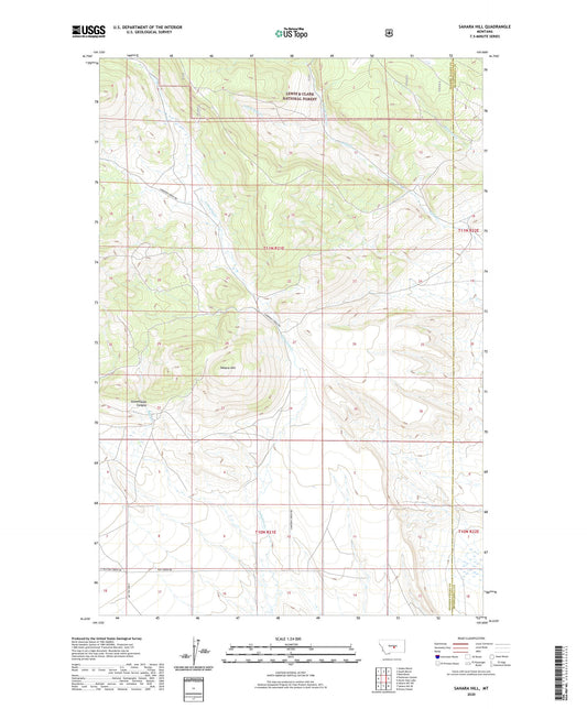 Sahara Hill Montana US Topo Map Image