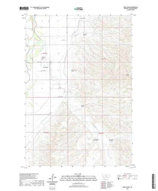 Saint Xavier Montana US Topo Map Image