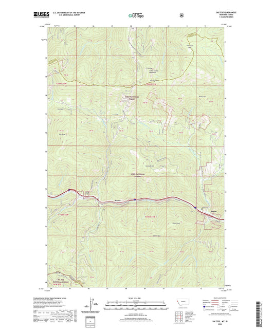 Saltese Montana US Topo Map Image