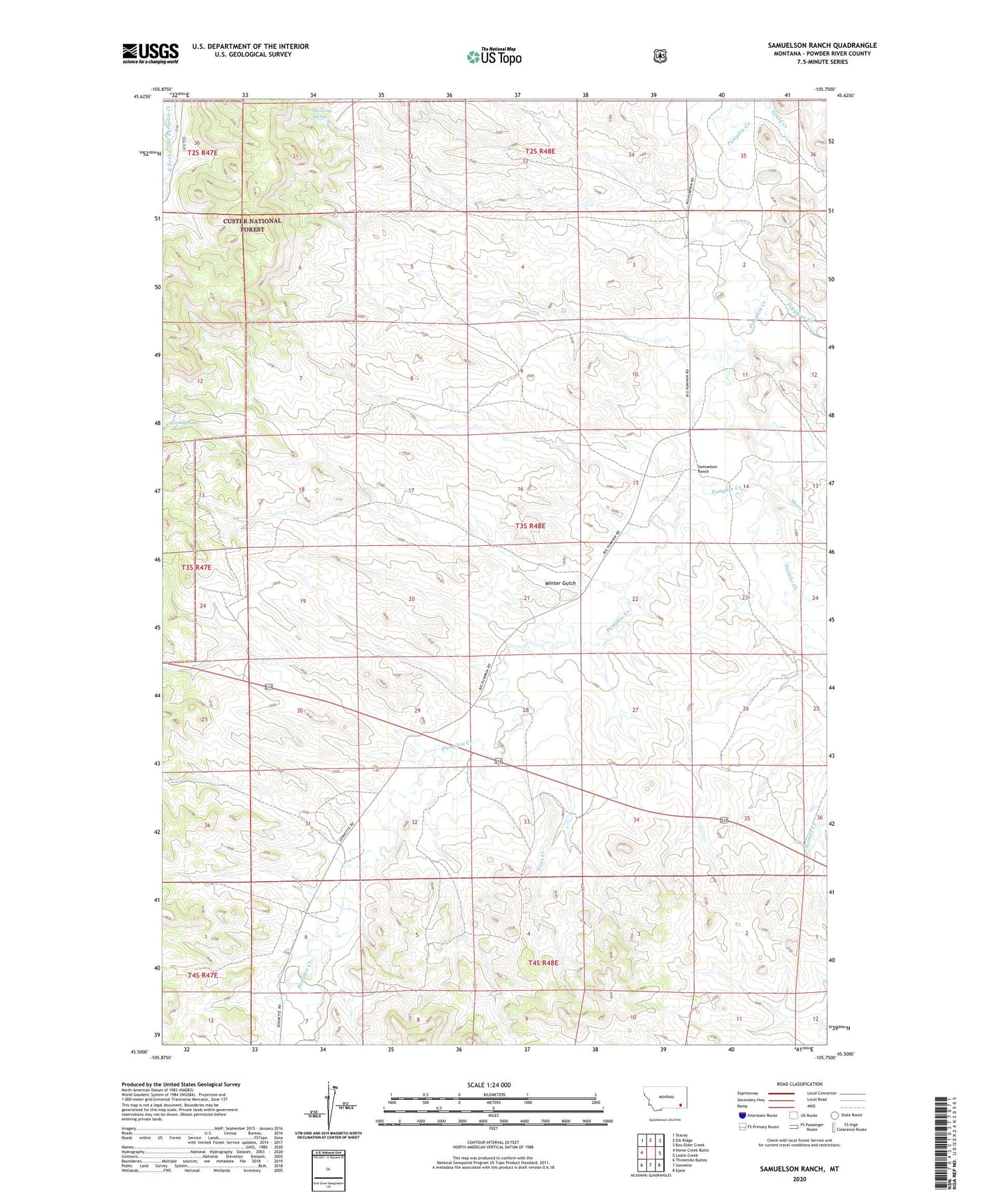 Sanson Ranch Map Samuelson Ranch Montana US Topo Map – MyTopo Map Store