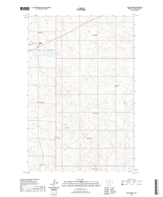 Sand Springs Montana US Topo Map Image