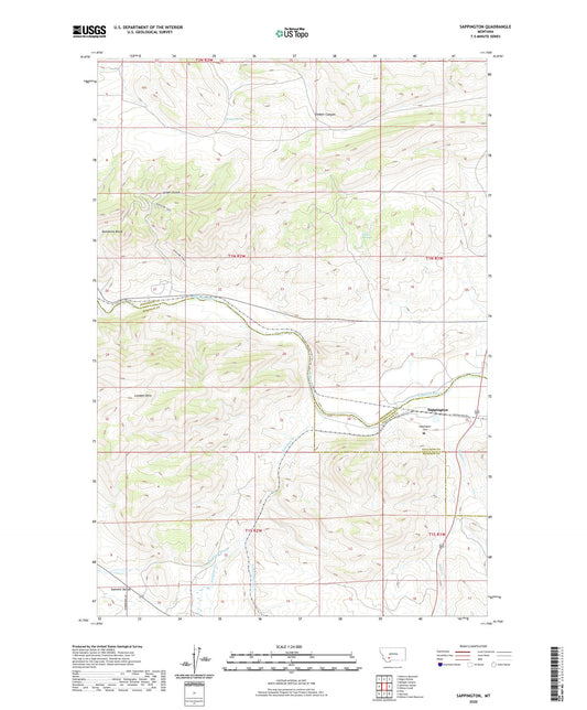 Sappington Montana US Topo Map Image