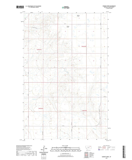 Sargent Creek Montana US Topo Map Image