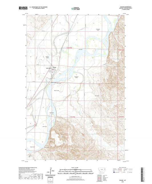Savage Montana US Topo Map Image