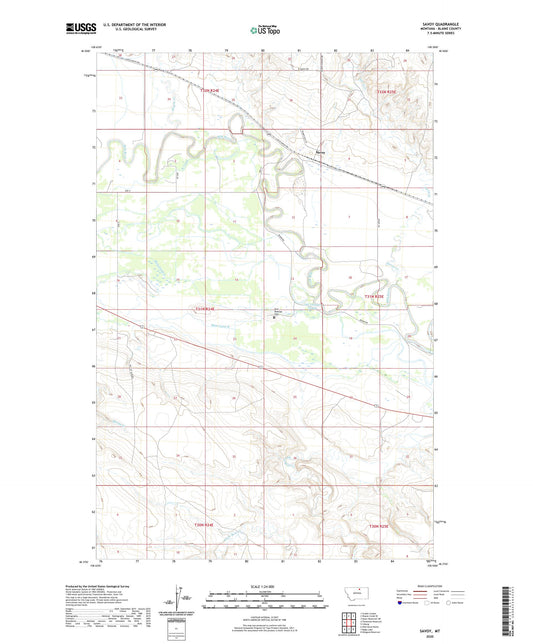Savoy Montana US Topo Map Image