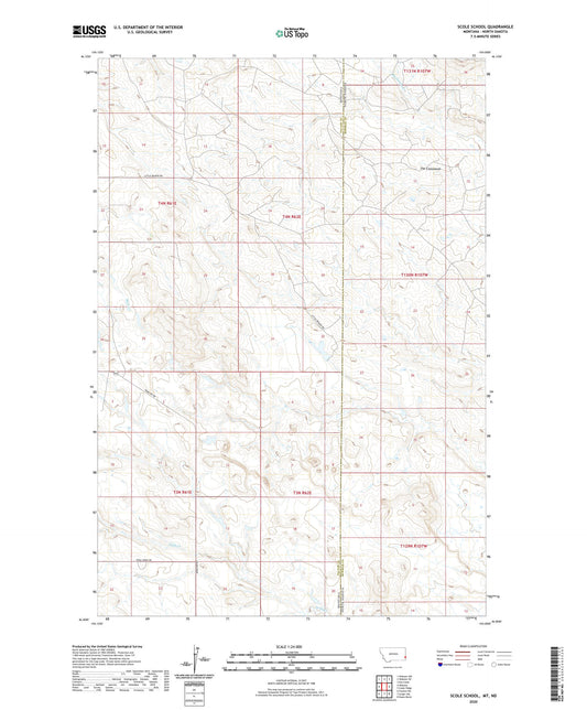 Scole School Montana US Topo Map Image