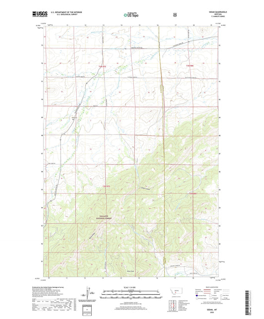Sedan Montana US Topo Map Image