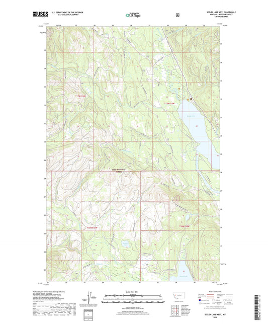 Seeley Lake West Montana US Topo Map Image