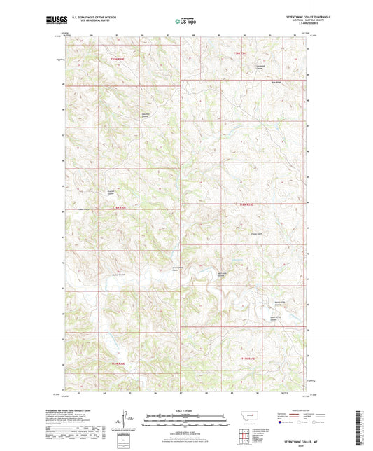 Seventynine Coulee Montana US Topo Map Image