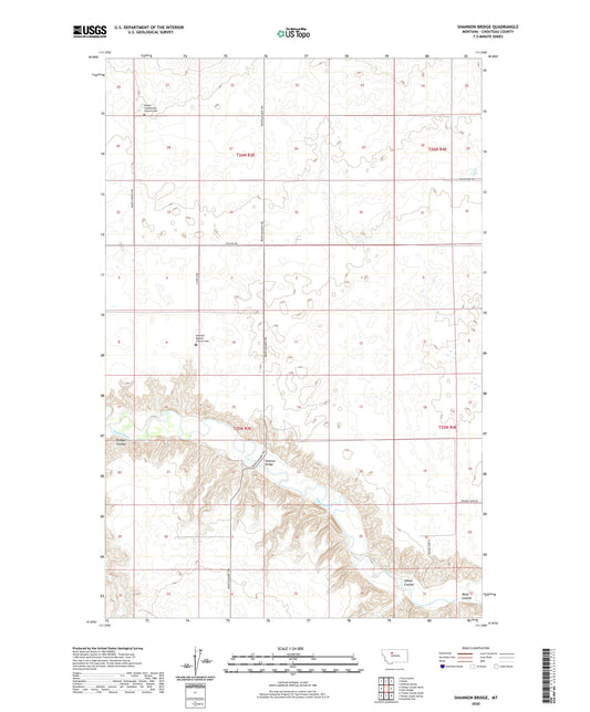 Shannon Bridge Montana US Topo Map Image