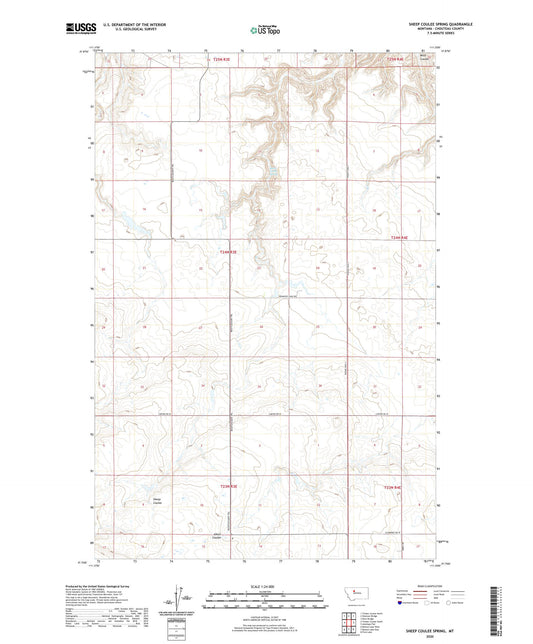 Sheep Coulee Spring Montana US Topo Map Image