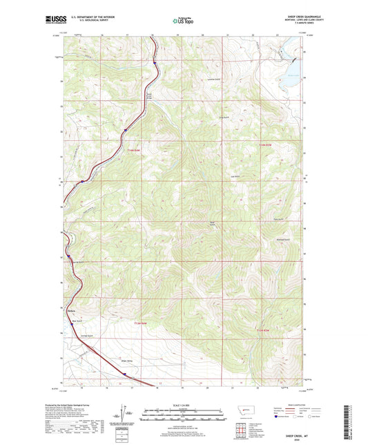 Sheep Creek Montana US Topo Map Image