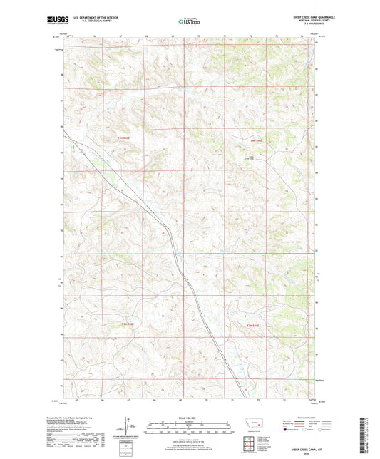 Sheep Creek Camp Montana US Topo Map Image