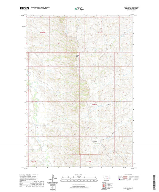 Shick Ranch Montana US Topo Map Image