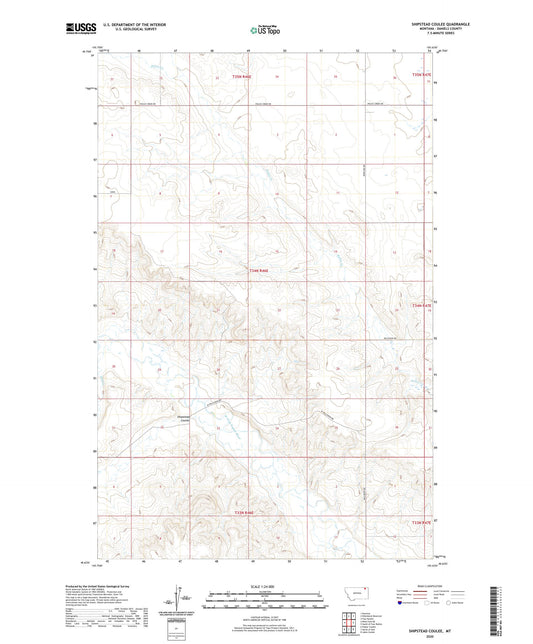 Shipstead Coulee Montana US Topo Map Image
