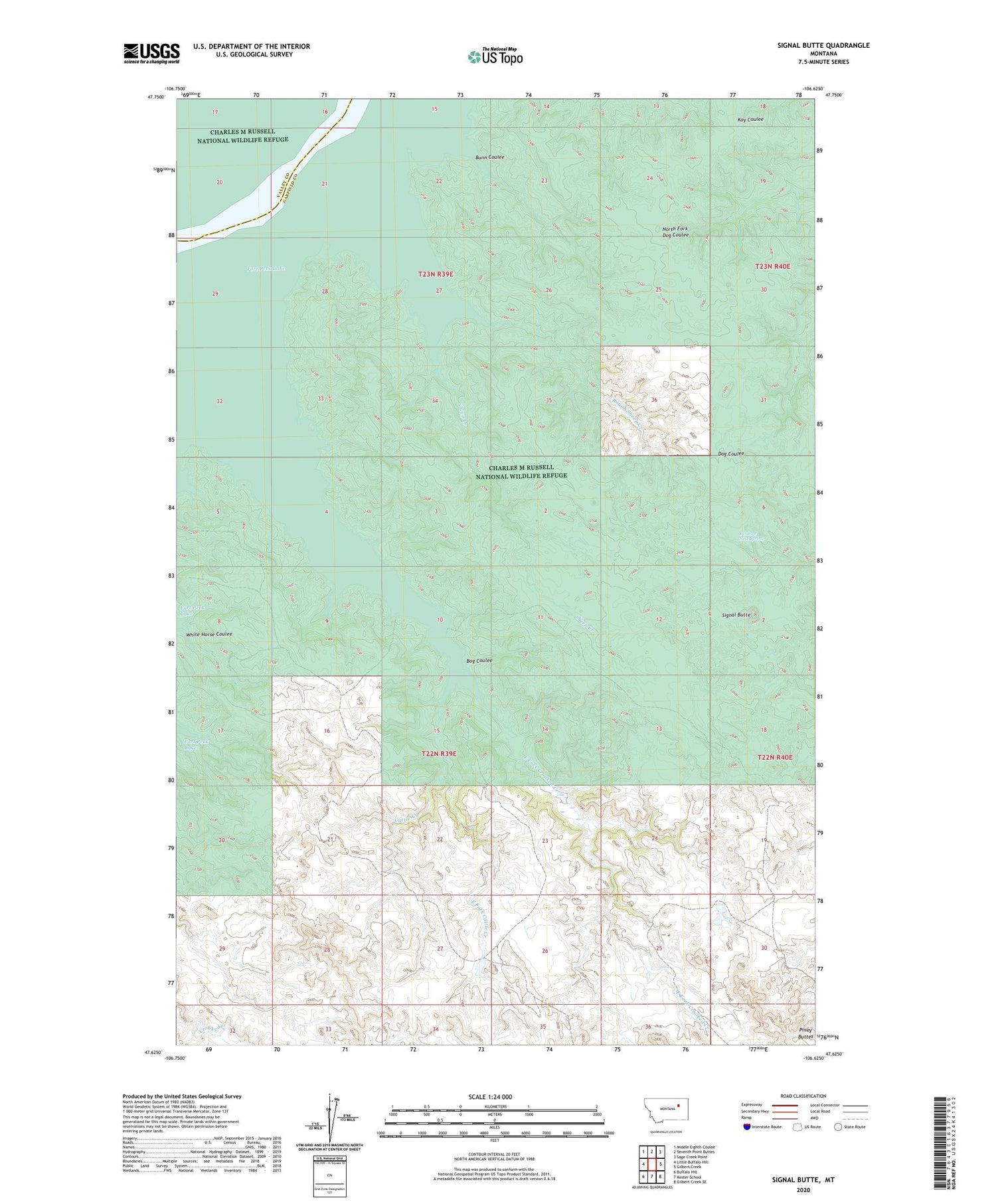 Signal Butte Montana US Topo Map Image