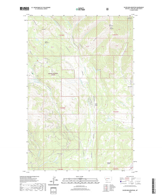 Silver King Mountain Montana US Topo Map Image