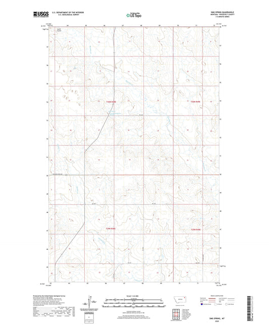 Sims Spring Montana US Topo Map Image