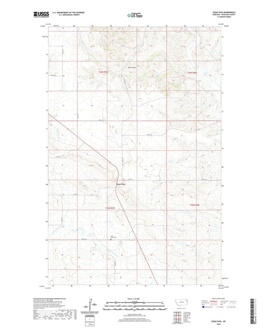 Sioux Pass Montana US Topo Map Image