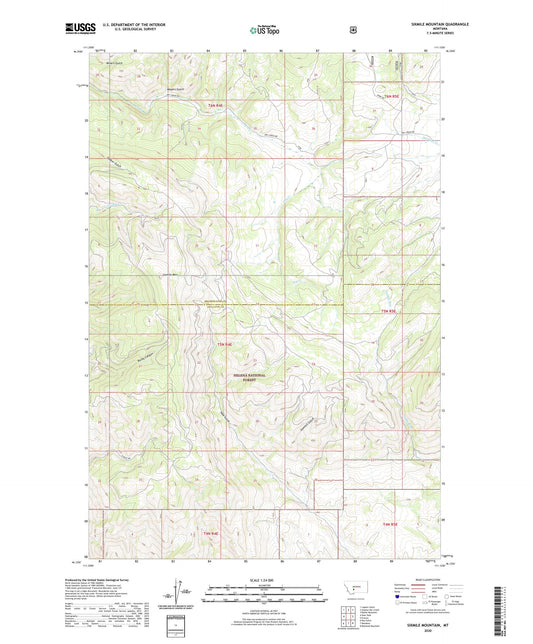 Sixmile Mountain Montana US Topo Map Image