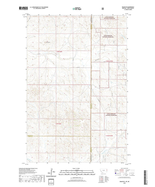 Skaar NE Montana US Topo Map Image