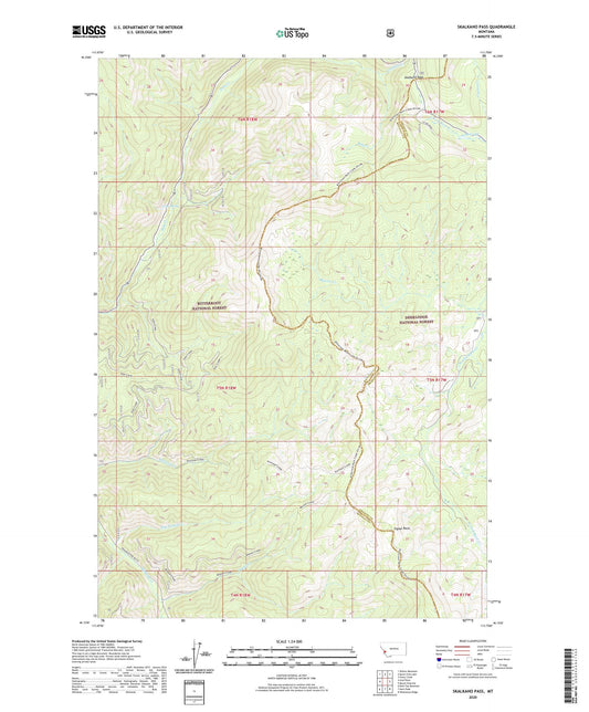 Skalkaho Pass Montana US Topo Map Image