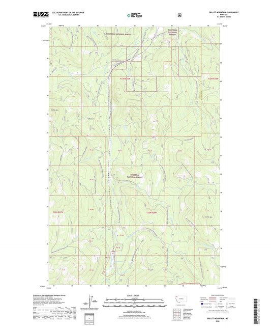 Skillet Mountain Montana US Topo Map Image