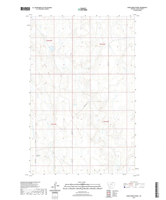 Snake Creek School Montana US Topo Map Image