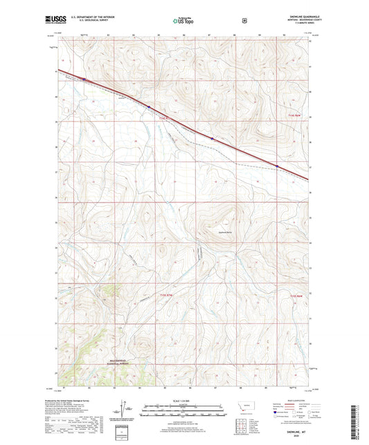 Snowline Montana US Topo Map Image