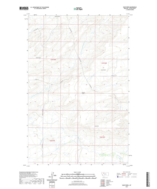 Soap Creek Montana US Topo Map Image