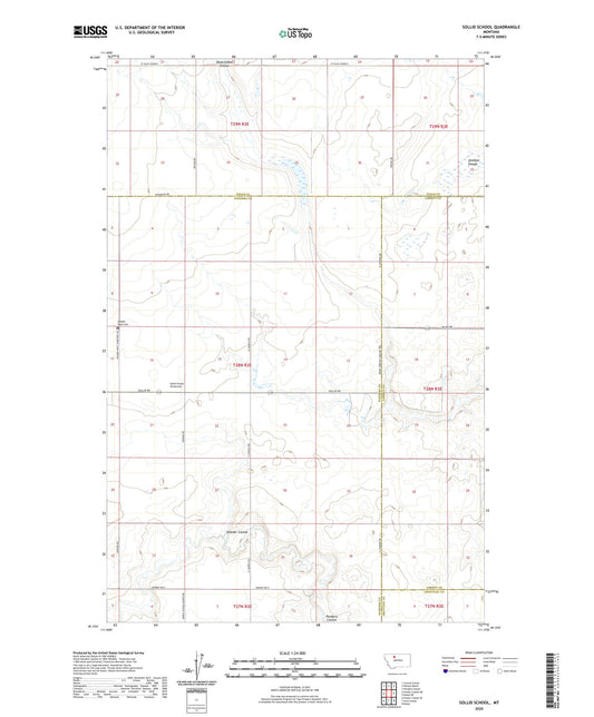 Sollid School Montana US Topo Map Image