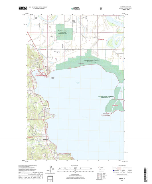 Somers Montana US Topo Map Image