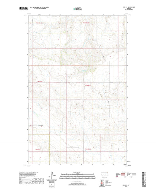 Soo NW Montana US Topo Map Image