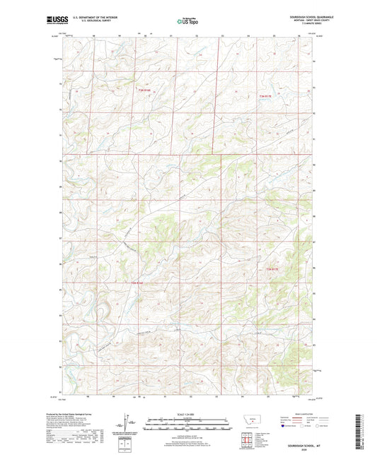 Sourdough School Montana US Topo Map Image