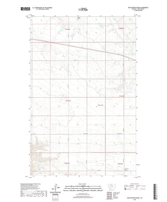 South Devon School Montana US Topo Map Image
