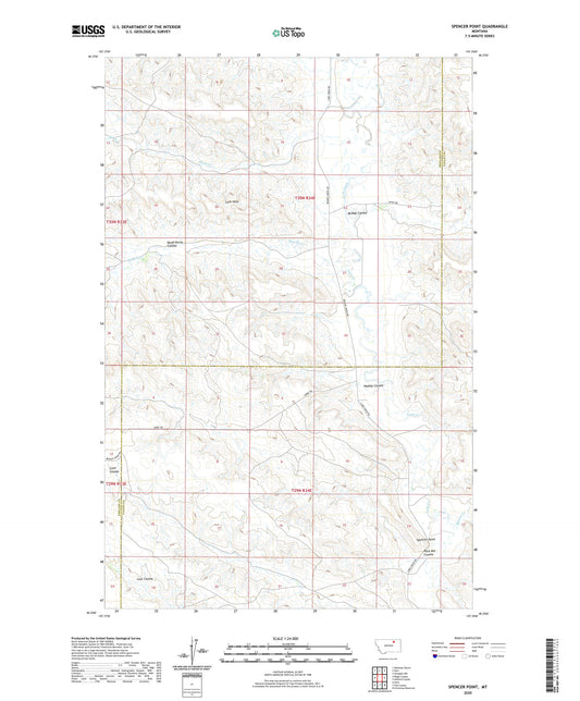 Spencer Point Montana US Topo Map Image
