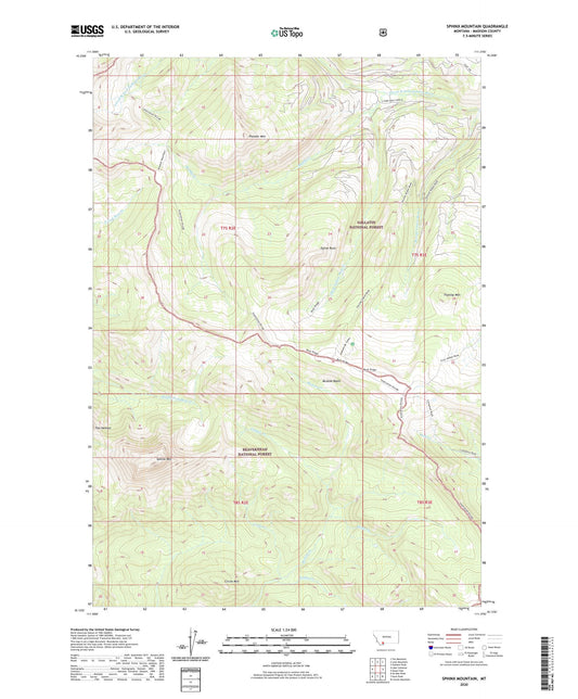 Sphinx Mountain Montana US Topo Map Image