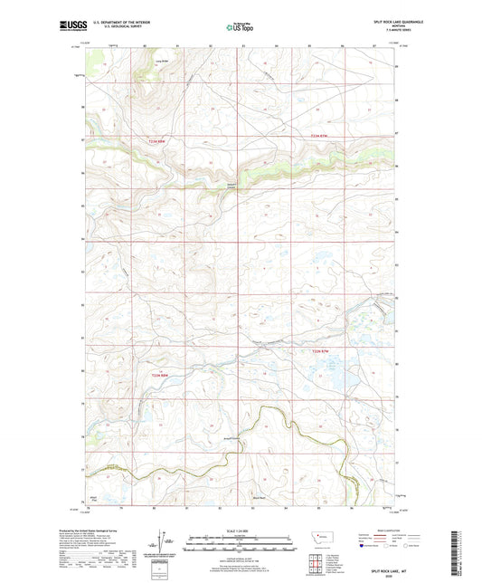 Split Rock Lake Montana US Topo Map Image