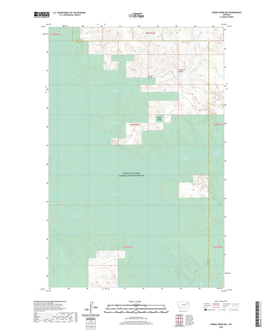 Spring Creek Bay Montana US Topo Map Image