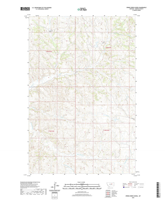 Spring Creek School Montana US Topo Map Image