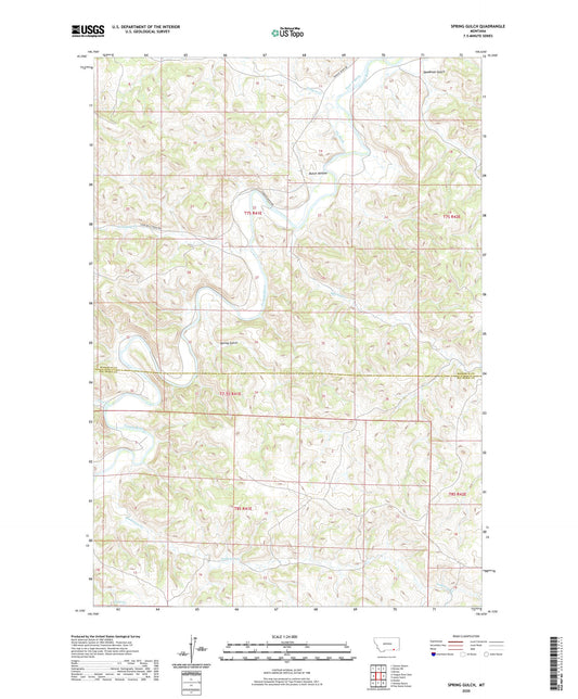 Spring Gulch Montana US Topo Map Image
