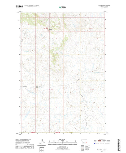 Stack Rocks Montana US Topo Map Image