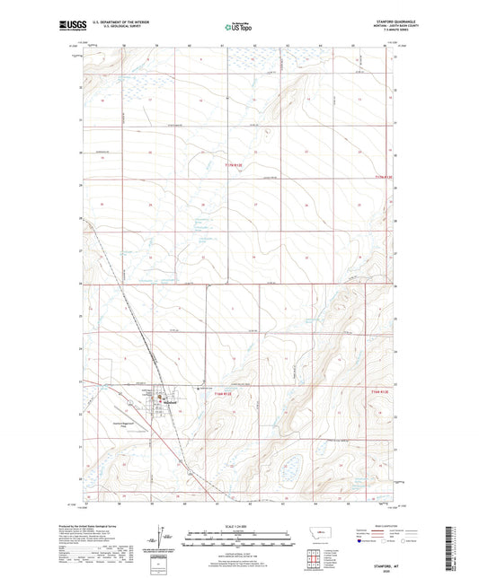 Stanford Montana US Topo Map Image